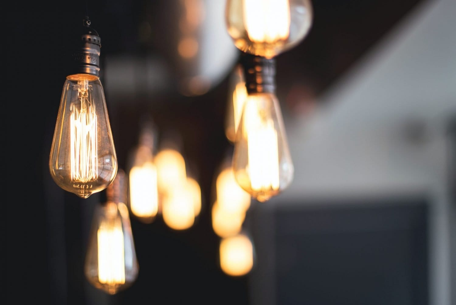 Light Bulbs lighting up a space