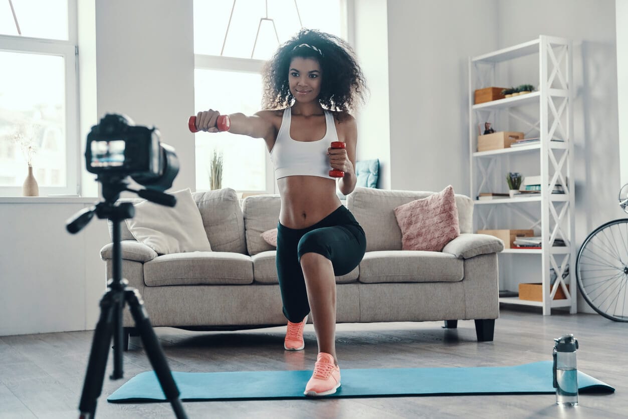 Someone Hosting A Fitness Class Online